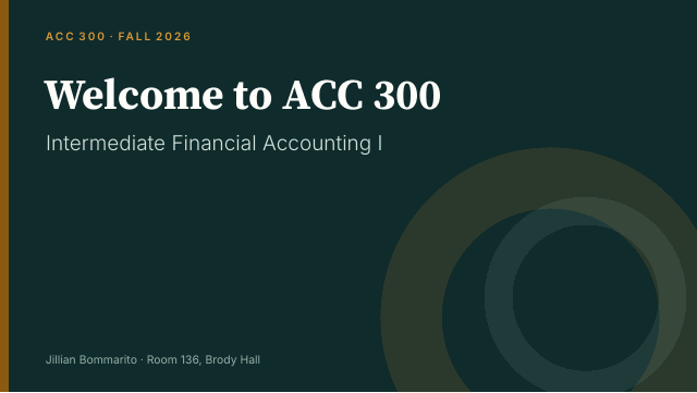 Slide 2. Welcome to ACC 300