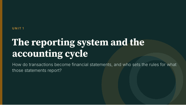 Slide 9. The reporting system and the accounting cycle