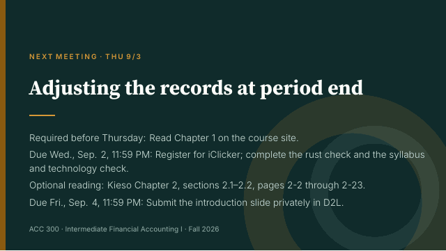 Slide 43. Adjusting the records at period end
