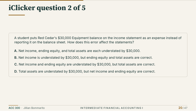 Slide 20. iClicker question 2 of 5