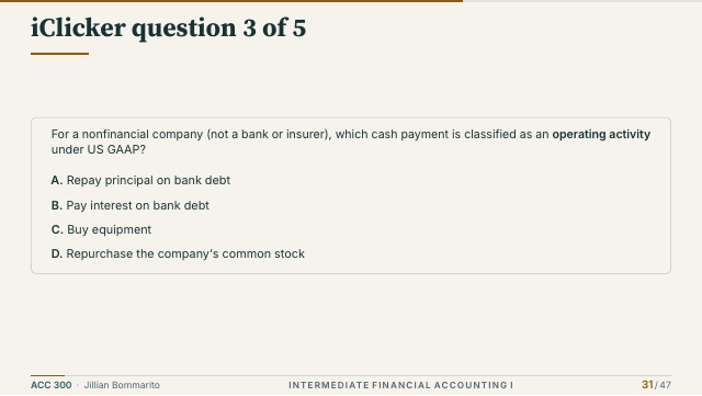 Slide 31. iClicker question 3 of 5