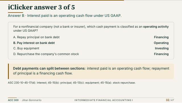 Slide 32. iClicker answer 3 of 5