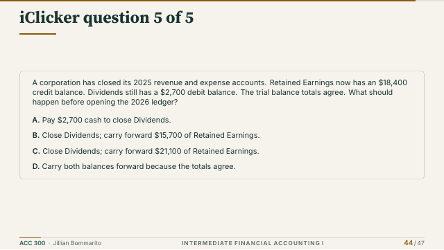 Slide 44. iClicker question 5 of 5