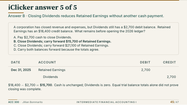Slide 45. iClicker answer 5 of 5