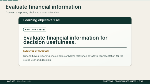Slide 7. Evaluate financial information