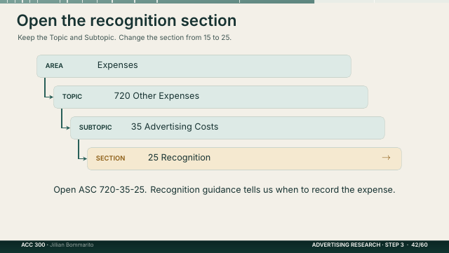 Slide 42. Open the recognition section