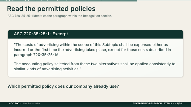 Slide 43. Read the permitted policies