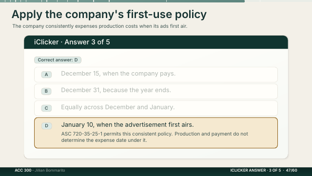 Slide 47. Apply the company's first-use policy
