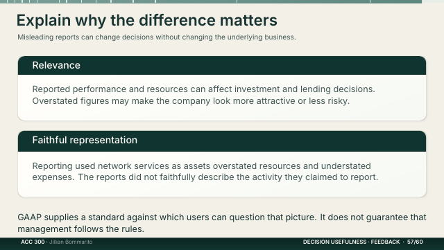 Slide 57. Explain why the difference matters
