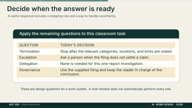 Slide 33. Decide when the answer is ready