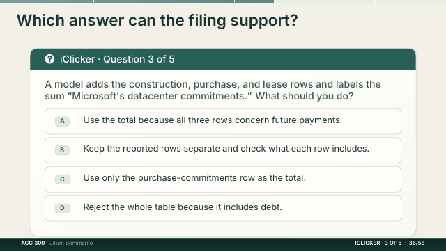 Slide 36. Which answer can the filing support?