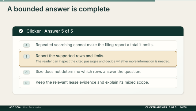 Slide 46. A bounded answer is complete