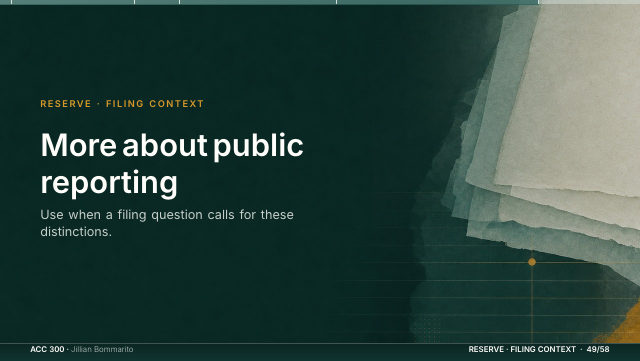 Slide 49. More about public reporting