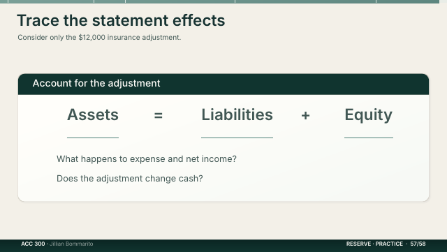 Slide 57. Trace the statement effects