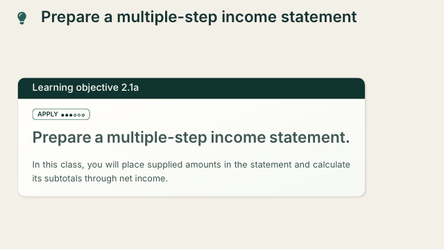 Slide 3. Prepare a multiple-step income statement