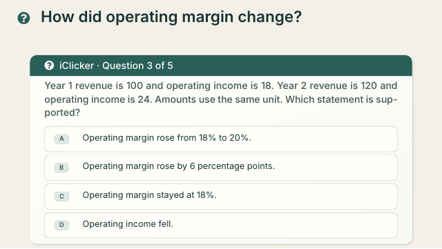 Slide 50. How did operating margin change?