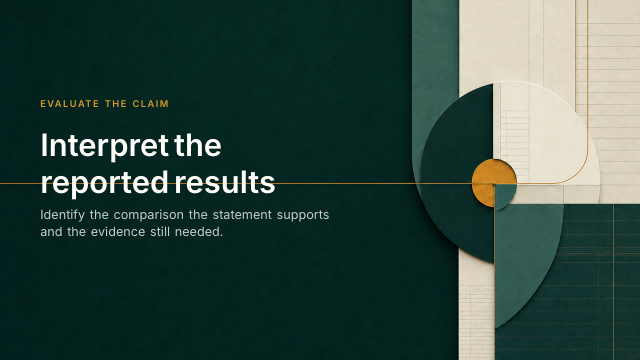 Slide 59. Interpret the reported results
