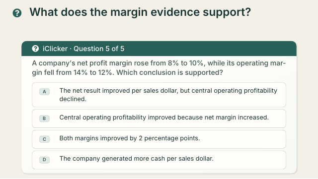 Slide 62. What does the margin evidence support?