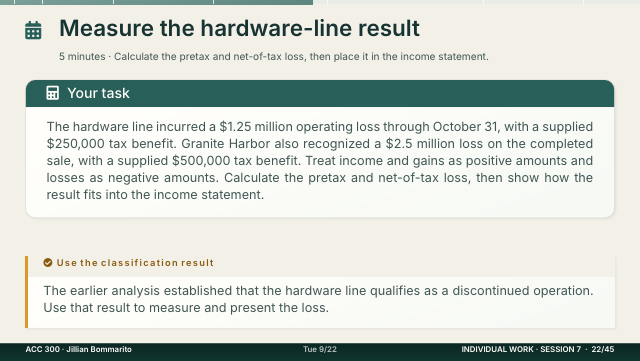 Slide 22. Measure the hardware-line result
