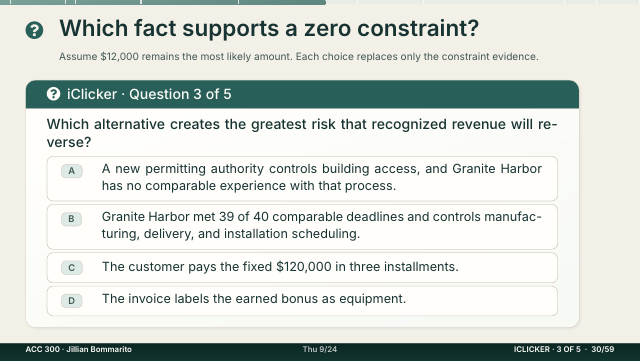 Slide 30. Which fact supports a zero constraint?