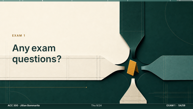 Slide 54. Any exam questions?