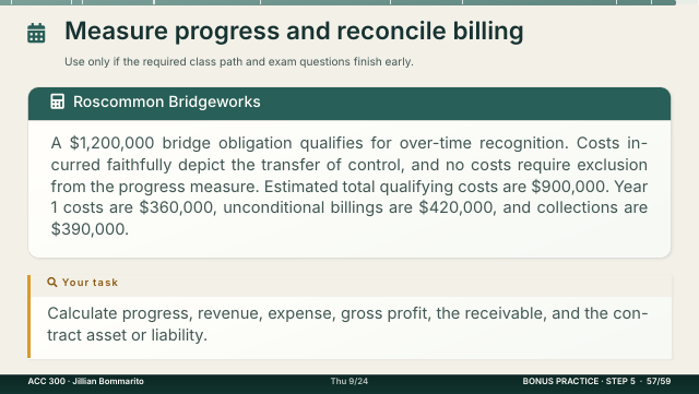 Slide 57. Measure progress and reconcile billing