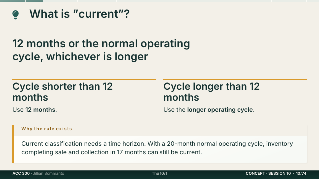 Slide 10. What is "current"?