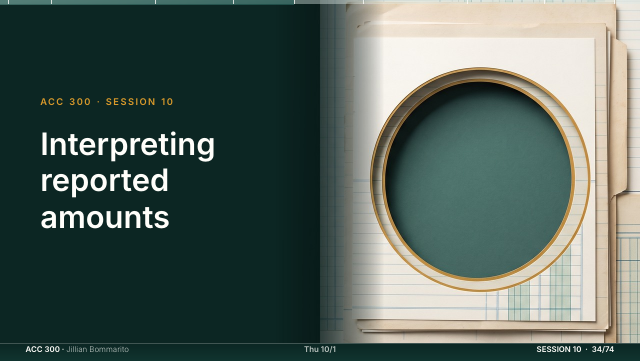Slide 34. Interpreting reported amounts