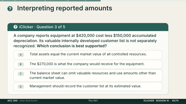 Slide 40. Interpreting reported amounts
