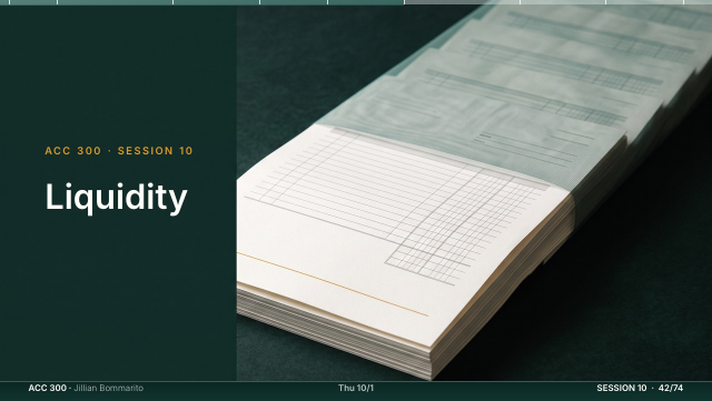 Slide 42. Liquidity