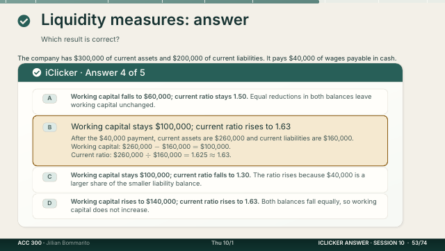 Slide 53. Liquidity measures: answer