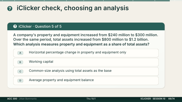 Slide 69. iClicker check, choosing an analysis