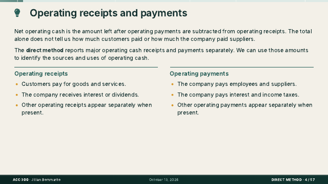 Slides for meeting 13: Derive and interpret operating cash flows — ACC ...